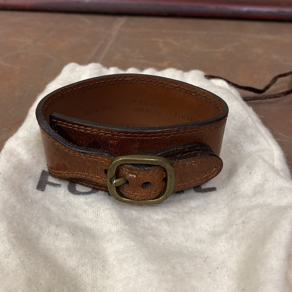 Fossil Leather Bracelet Unisex - Picture 2 of 4